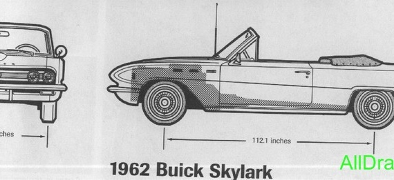 Buick Skylark (1962) (Buick Sculark (1962)) - drawings (drawings) of the car